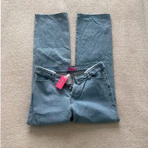 NWT Raquel Folded Jeans size Large in Light Blue